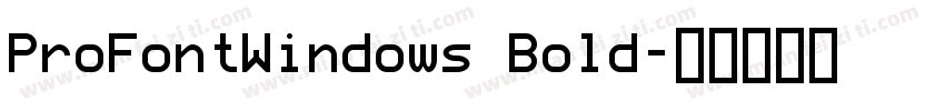 ProFontWindows Bold字体转换